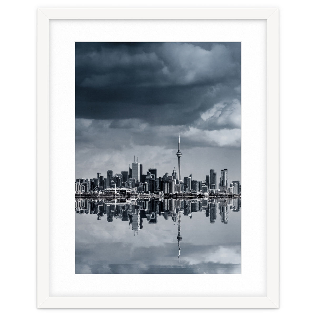 Toronto Skyline From Colonel Samuel Smith Park Reflection No 1