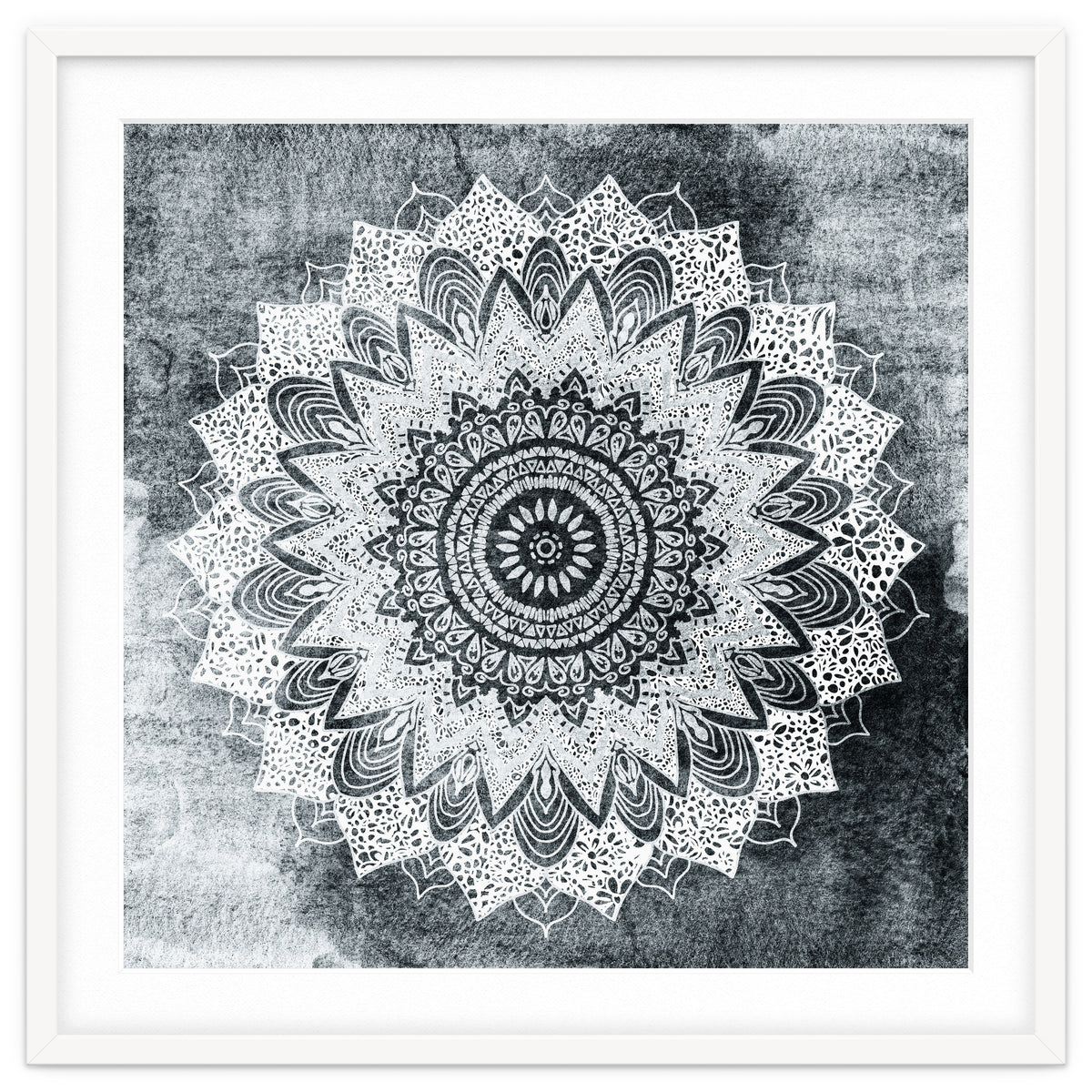 Bohochic Mandala In Gray