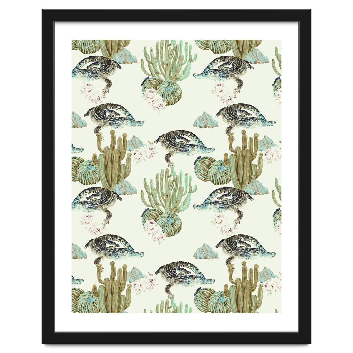 Crocodile pattern on the cactus