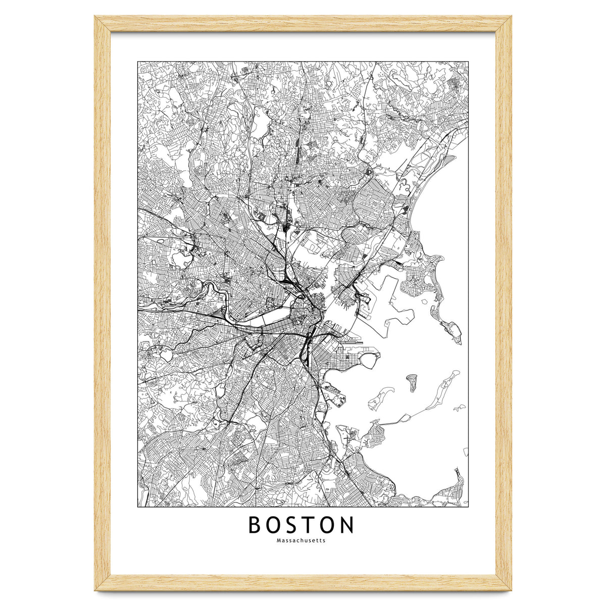 Boston White Map
