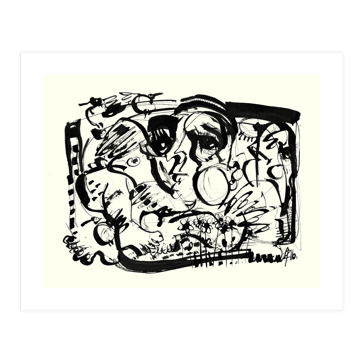 Birds and Flowers (Print Only)