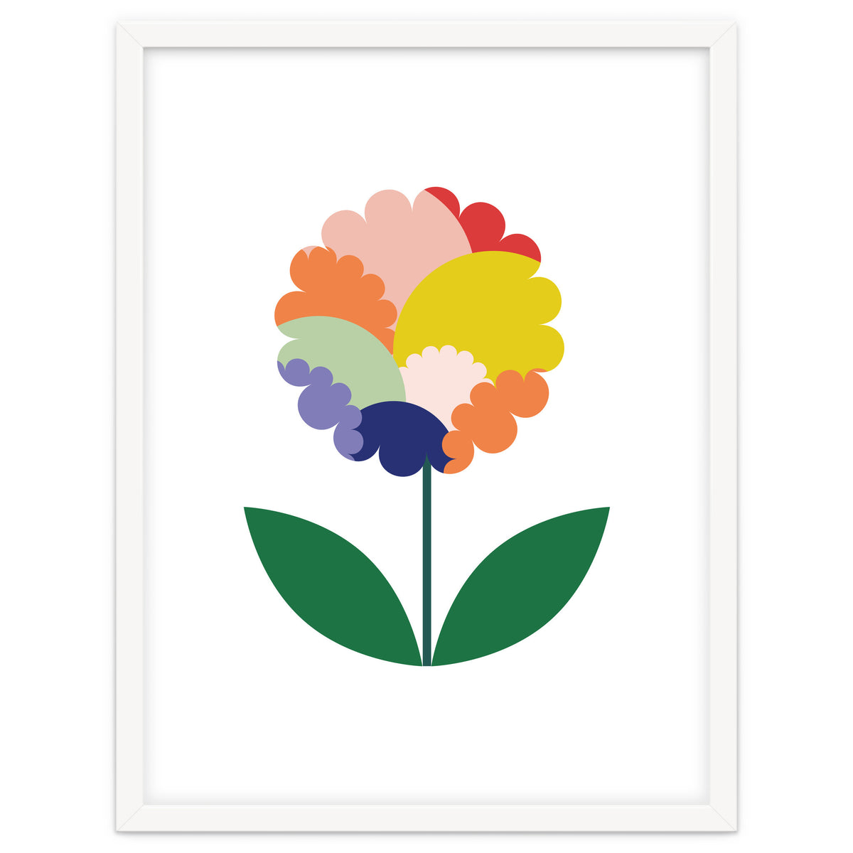 happy colorful flower