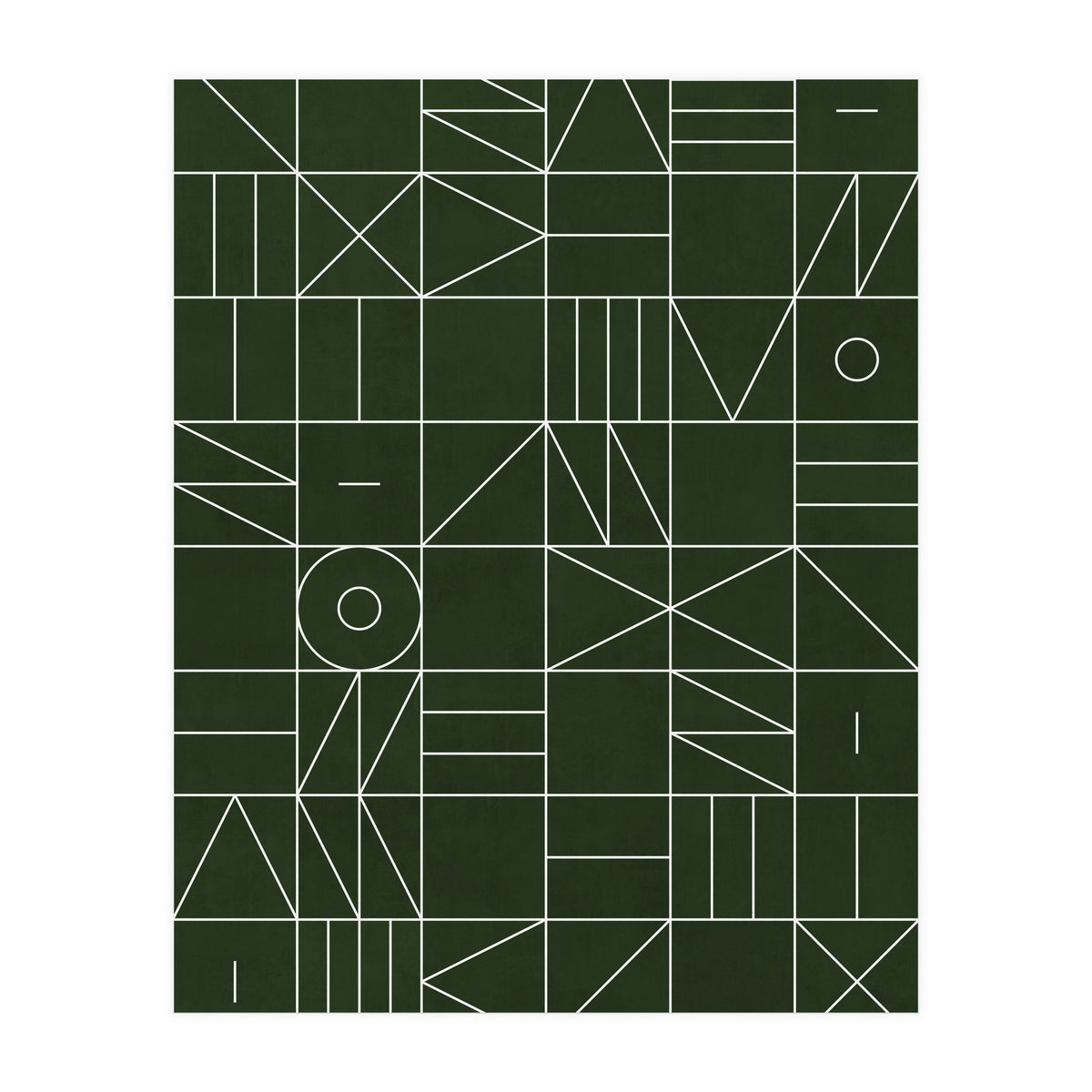 My Favorite Geometric Patterns No.6 - Deep Green (Print Only)
