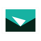 Geometric Shapes No. 57 - turquoise & black (Print Only) thumbnail