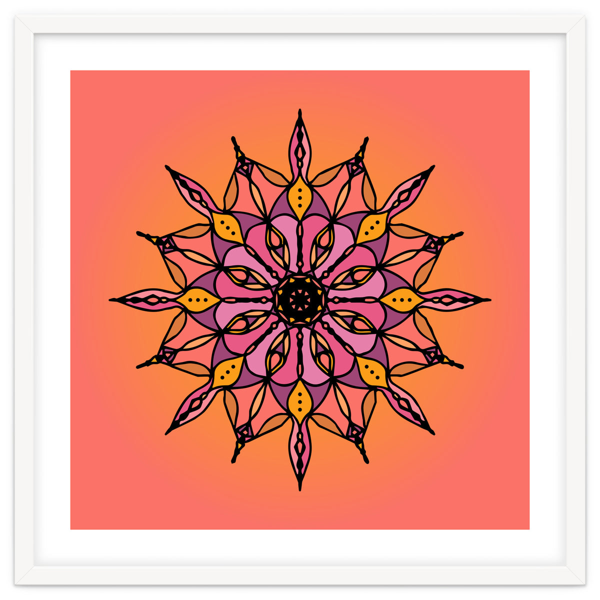 SUNSET CORAL MANDALA