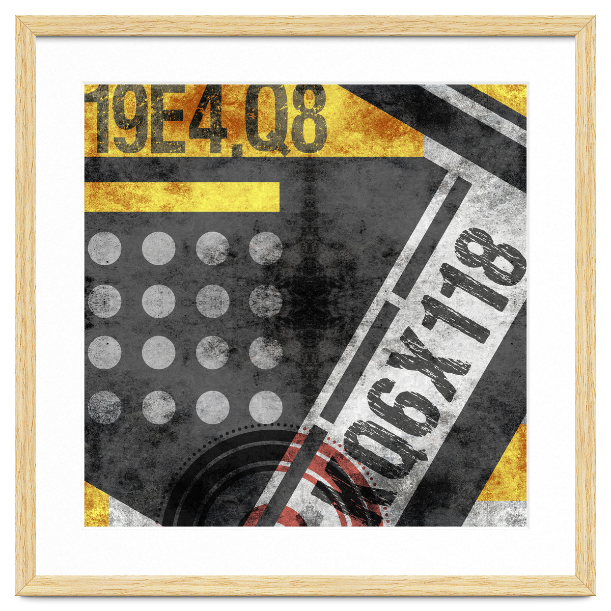 Abstract Industrial Black And Yellow