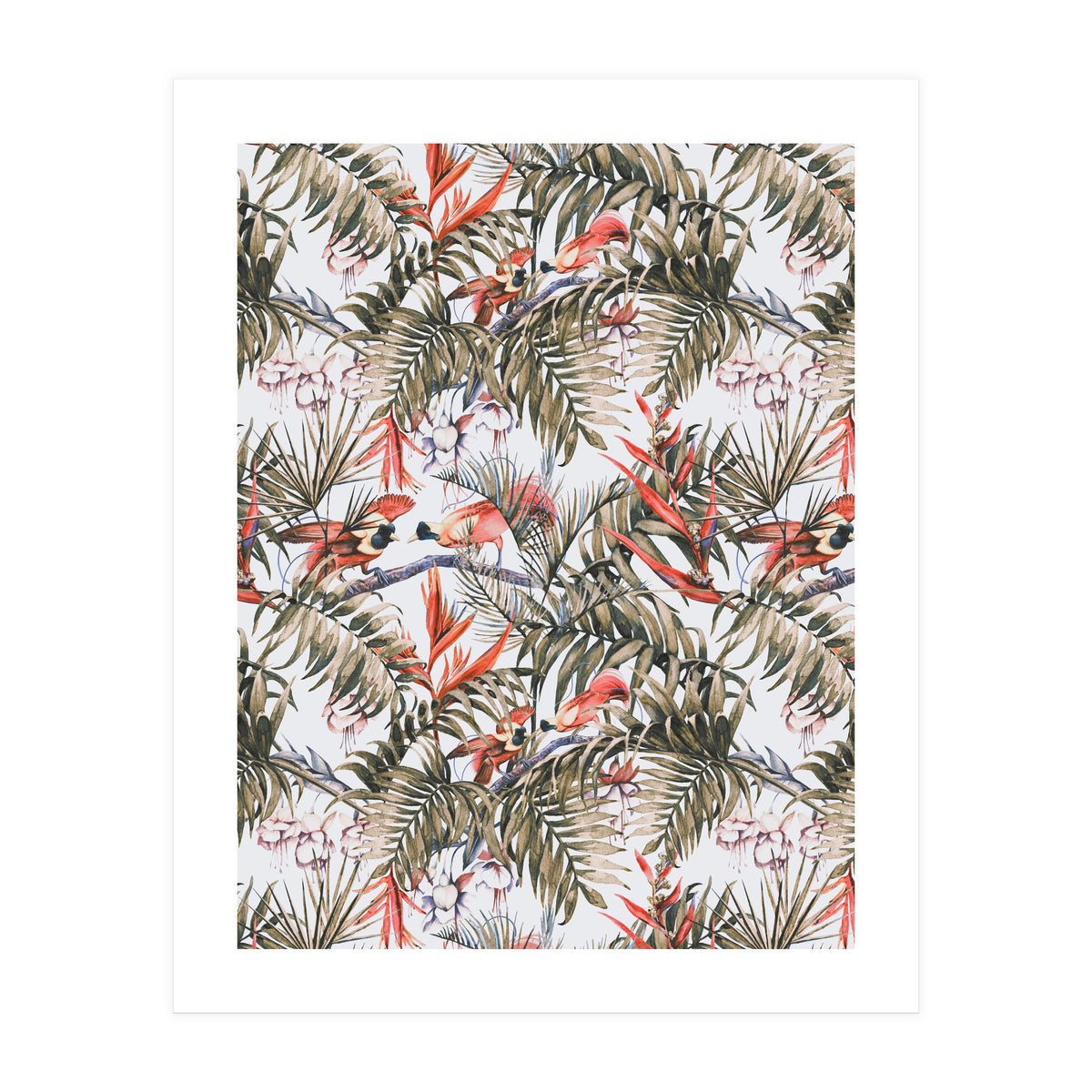 Exotic birds in the jungle paradise (Print Only)