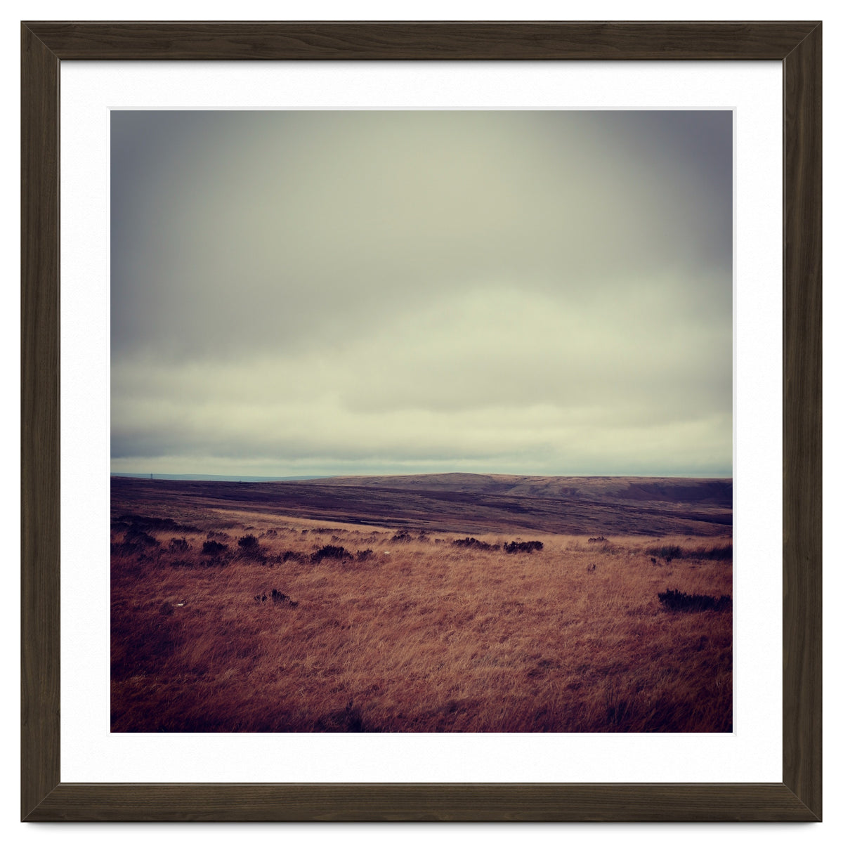 Bleak winter landscape of Saddleworth Moor