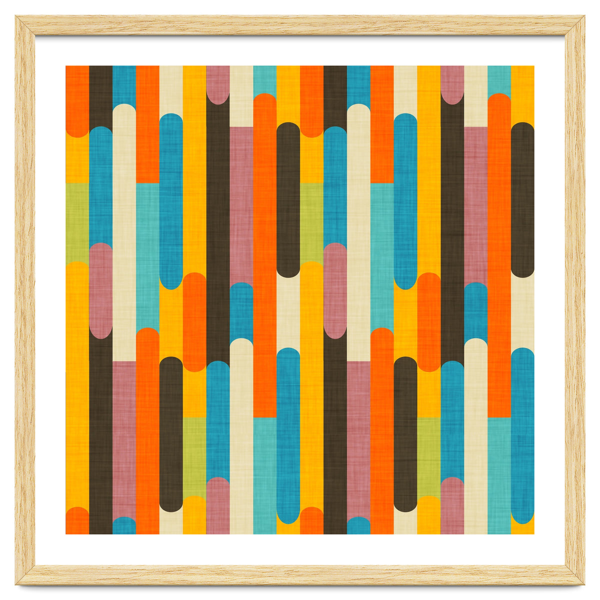 Retro Color Block Orange