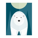 Mid Century Geometric Polar Bear (Print Only) thumbnail