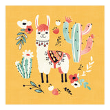 White Llama With Flowers (Print Only) thumbnail