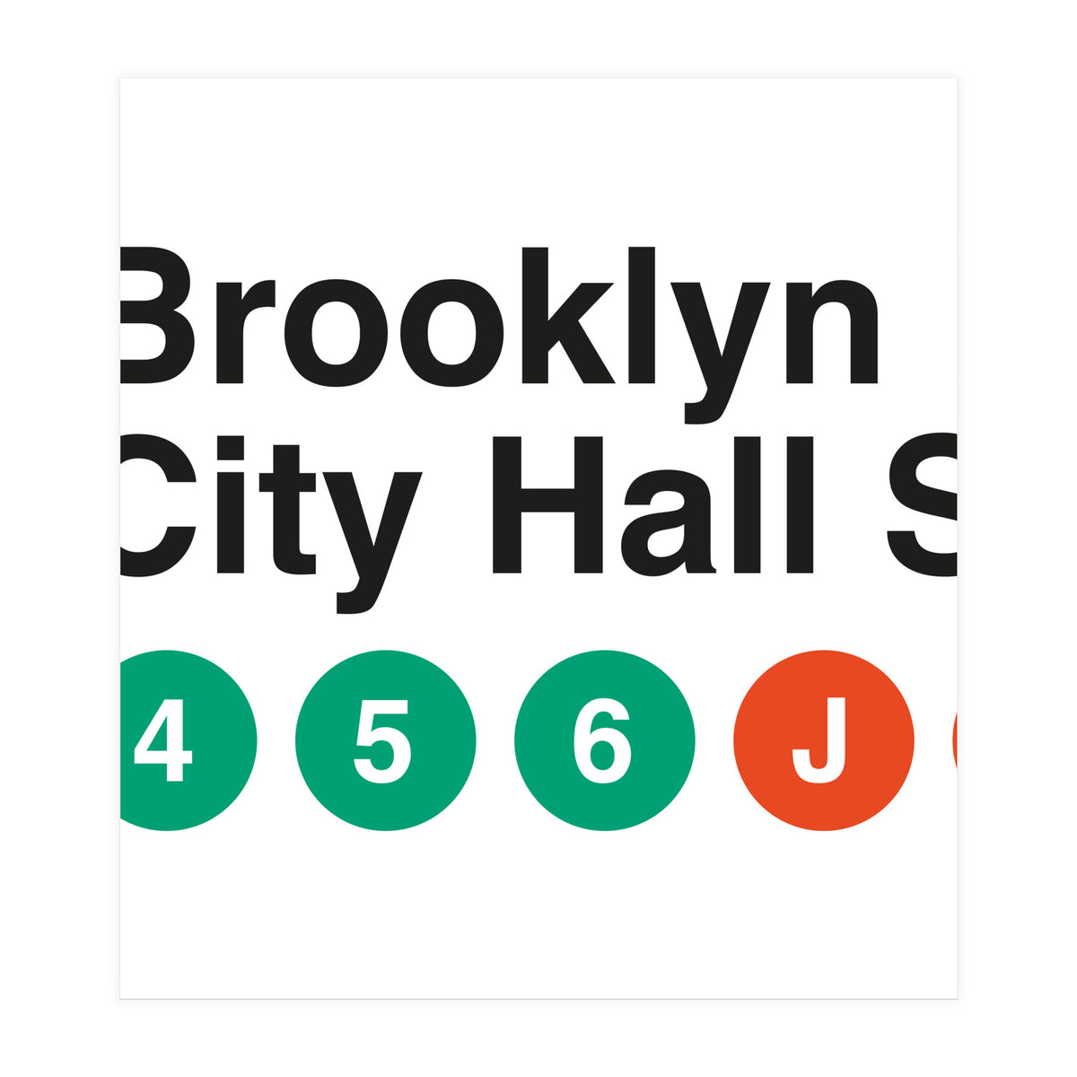 Vignelli's Subway Sign (Print Only)