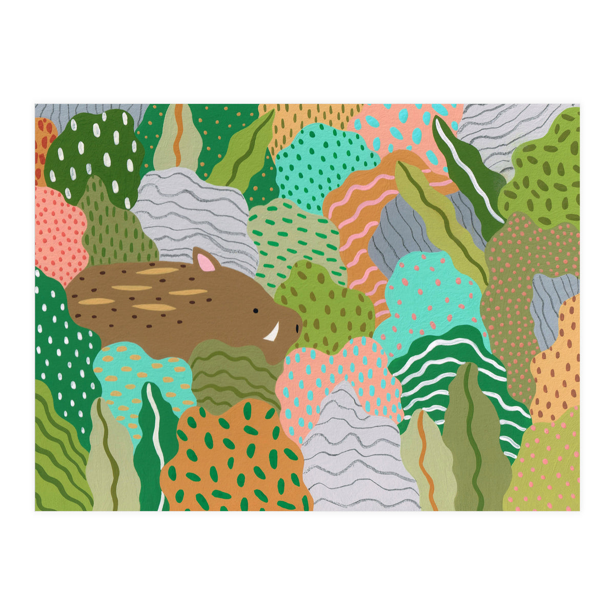 Wild Boar, Run Free (Print Only)