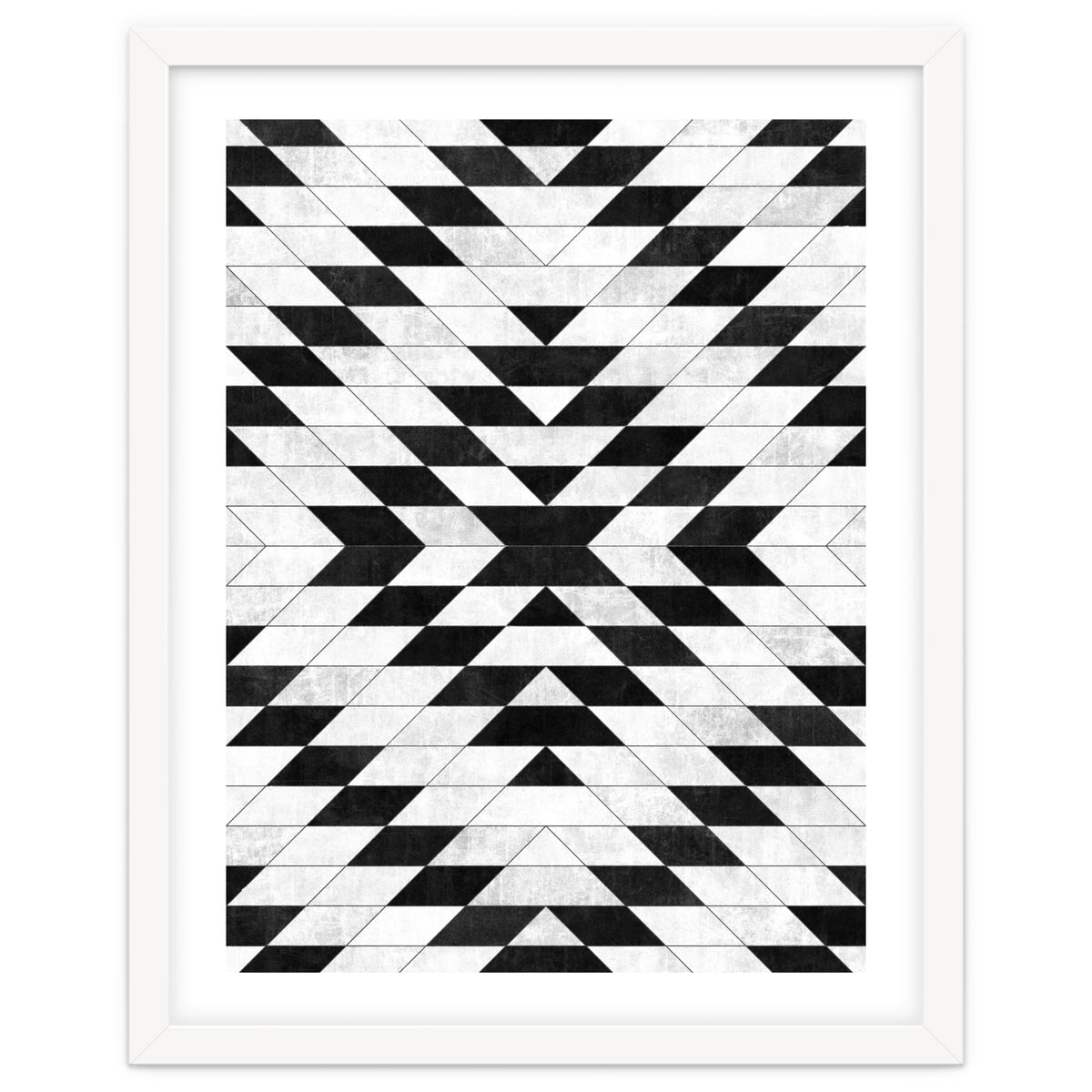 Urban Tribal Pattern No.15 - Aztec - White Concrete