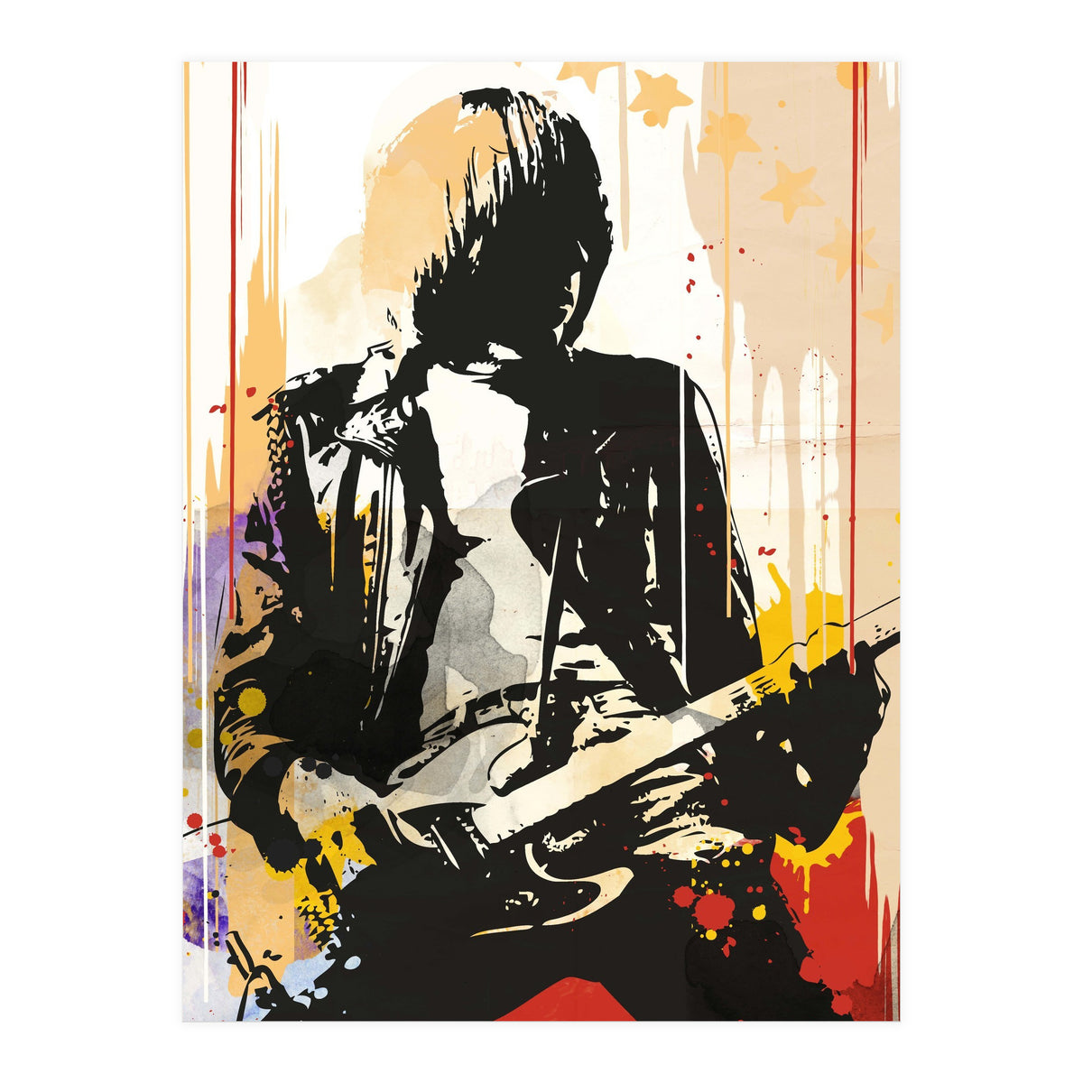 Johnny Ramone pop art poster (Print Only)