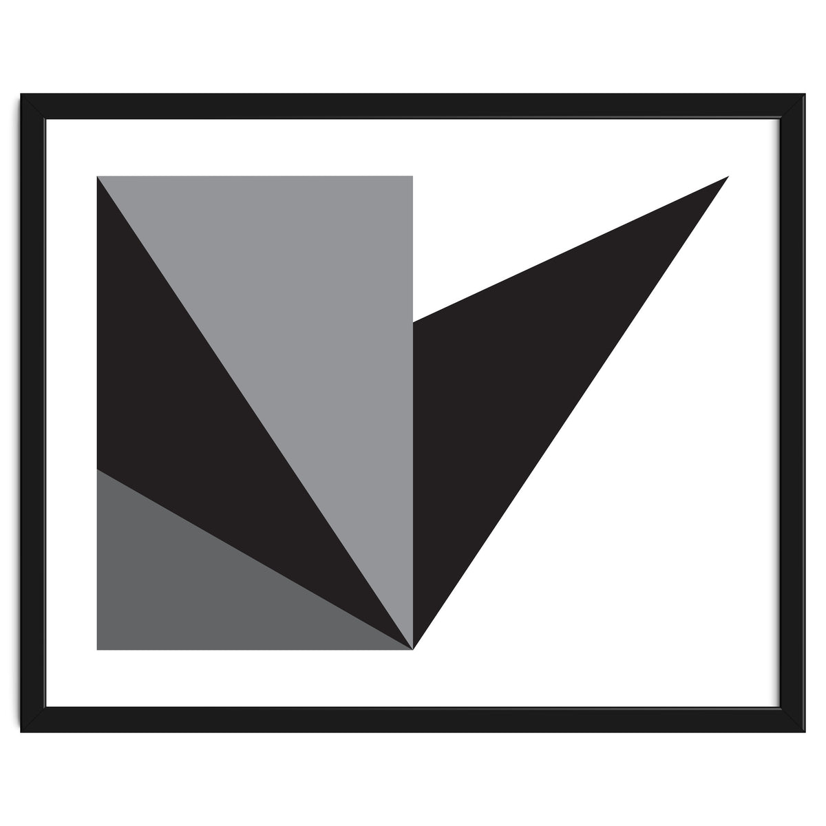 Geometric Shapes No. 76 - black, white & grey