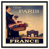 Paris France Travel Poster