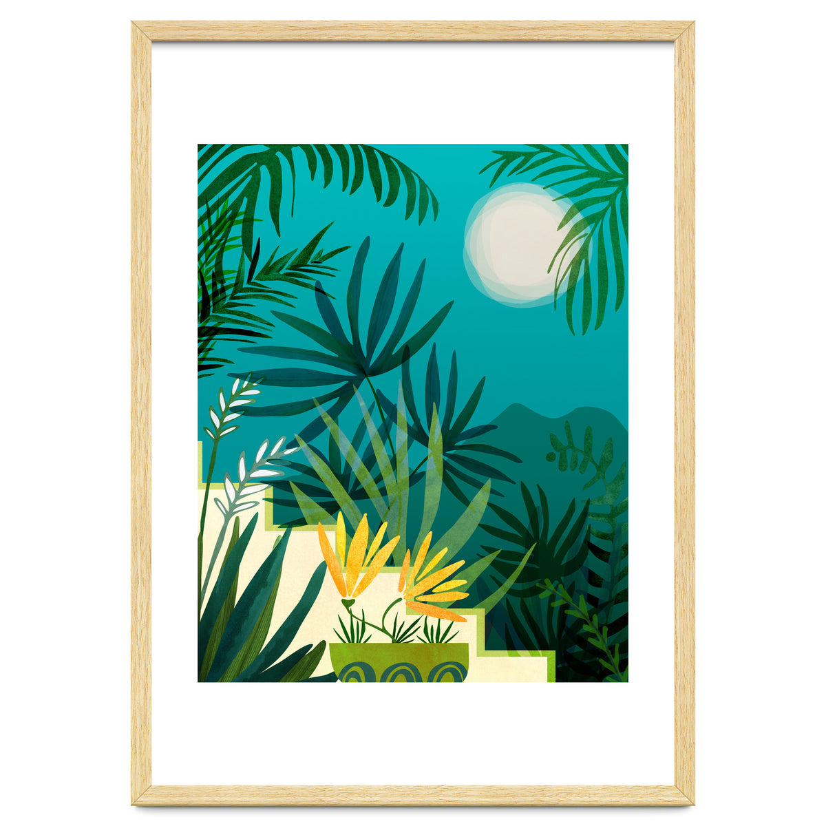 Rainforest With Moonlight