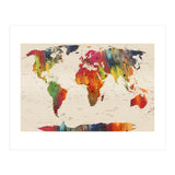 ALLOVER THE WORLD-Painted map (Print Only) thumbnail