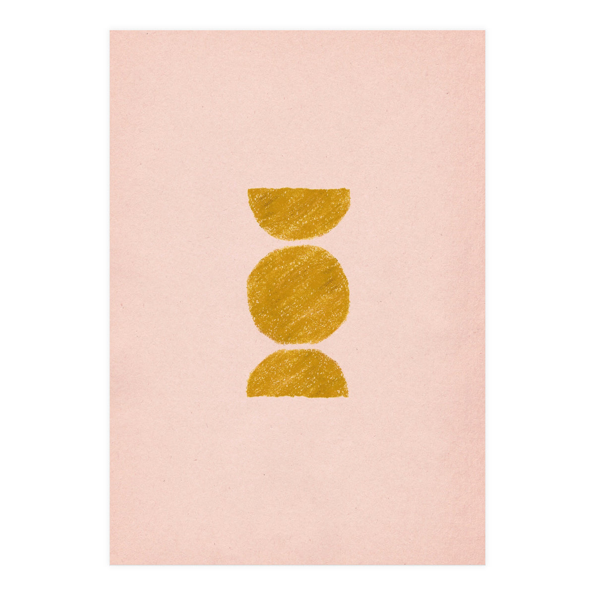 Pink and rust minimalist shapes (Print Only)