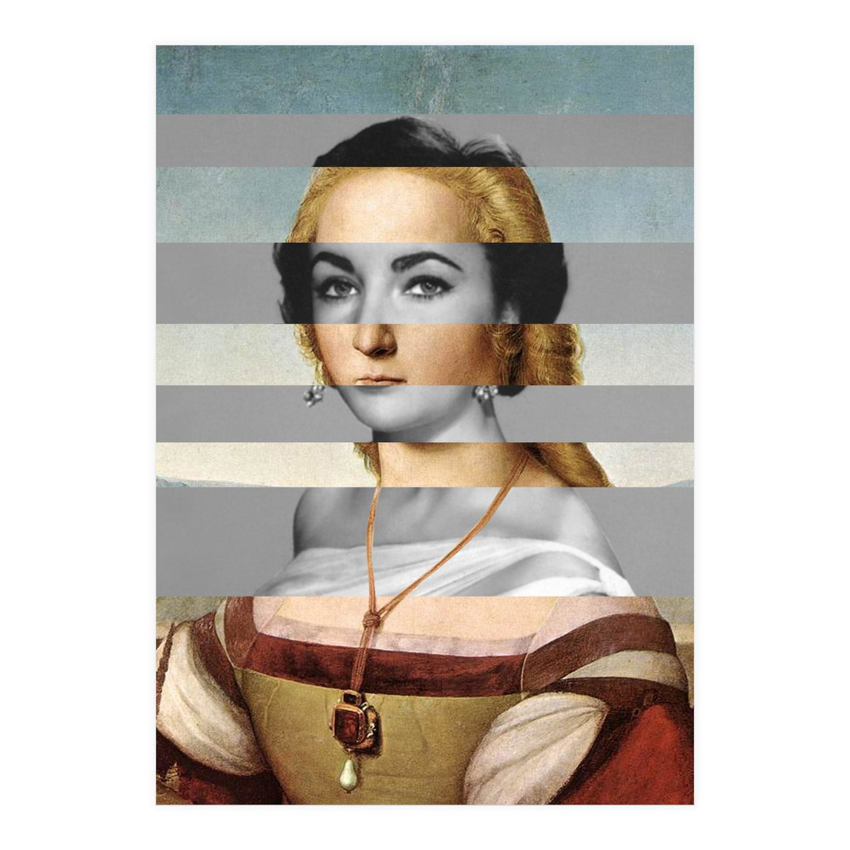 Rafael Portrait of Young Woman with Unicorn & Liz Taylor (Print Only)