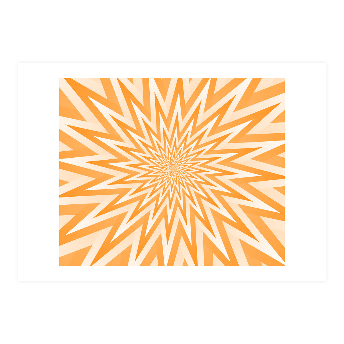 Abstract Orange Geometric Design Art (Print Only)
