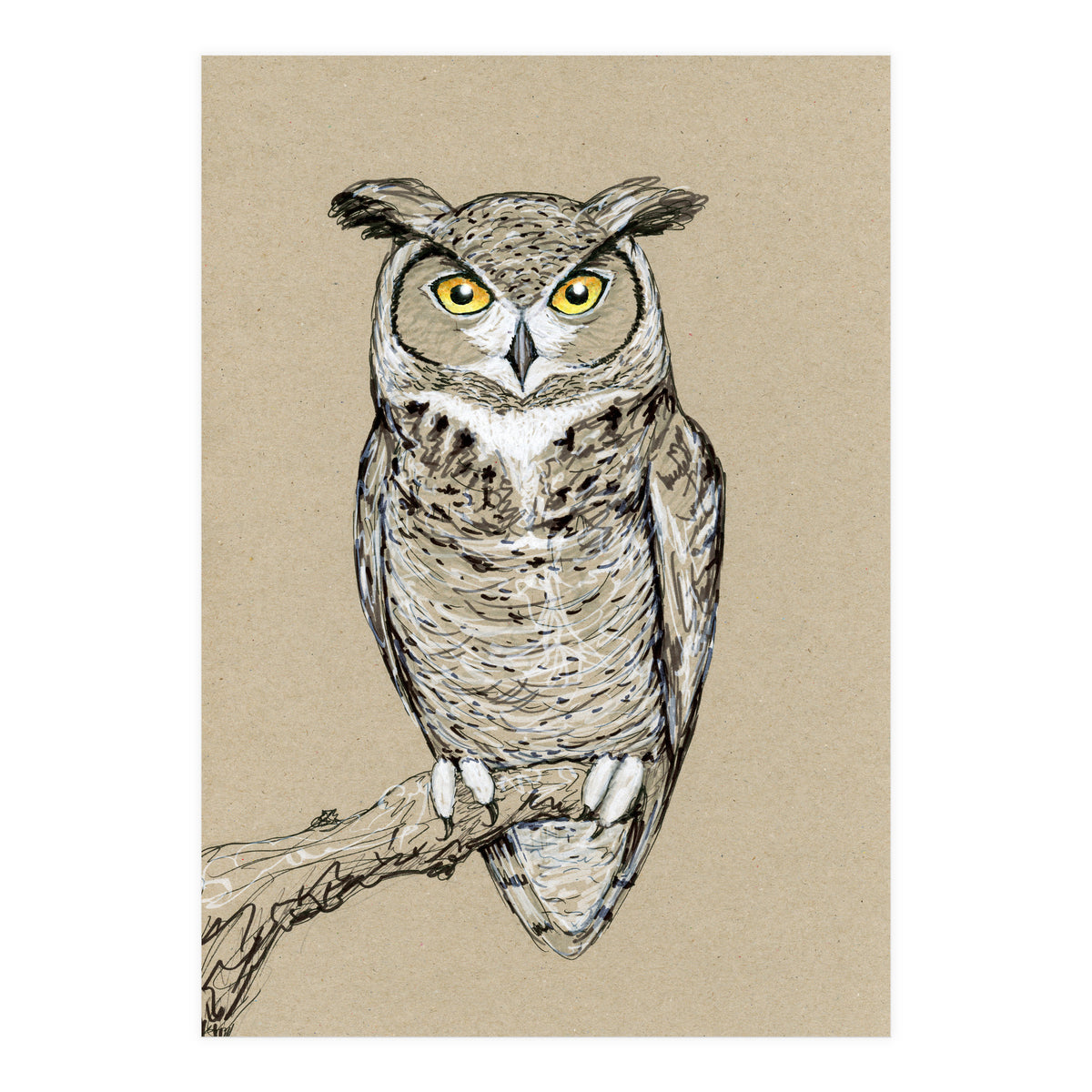 Great horned owl (Print Only)