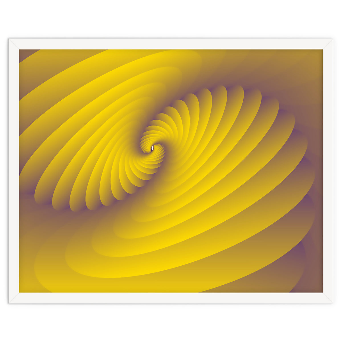 3d Abstract YELLOW Spiral Modern ART