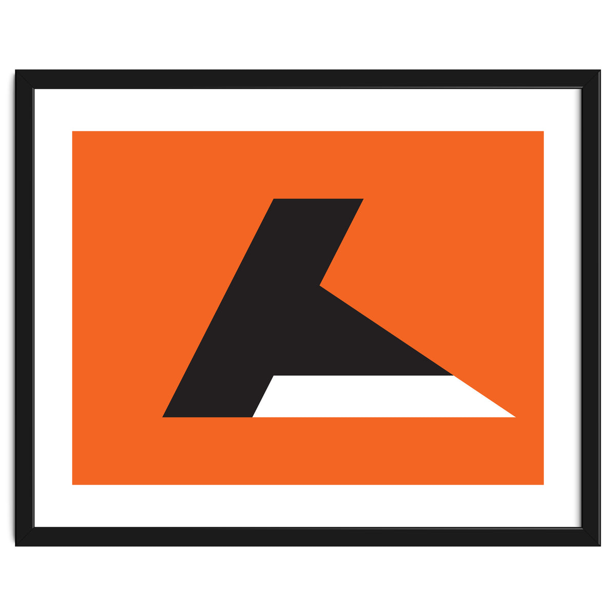 Geometric Shapes No. 79 - orange & black