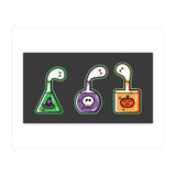 Kawaii Cute Halloween Potions - witches hat, skull, pumpkin, ghosts (Print Only) thumbnail