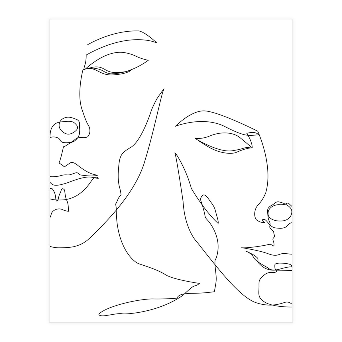 Male couple face (Print Only)