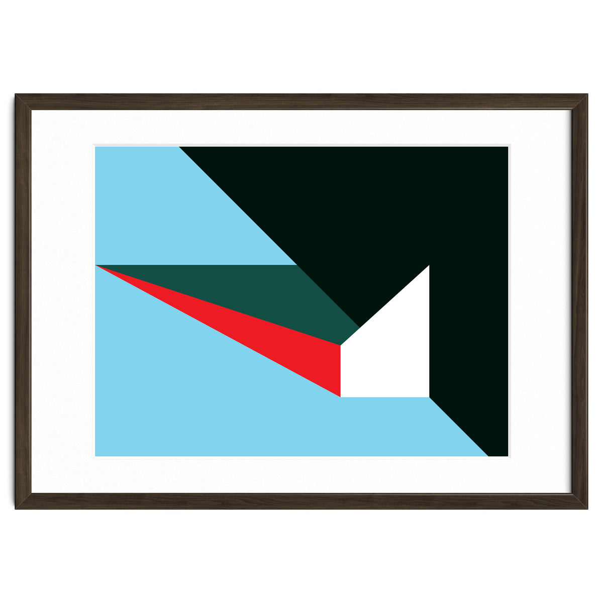 Geometric Shapes No. 45 - red, blue, green & black