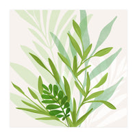 Wild Greenery Abstract Botanical (Print Only)
