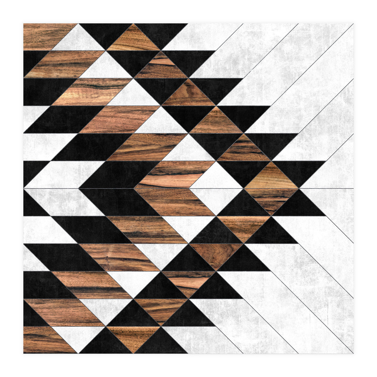 Urban Tribal Pattern No.9 - Concrete and Wood (Print Only)