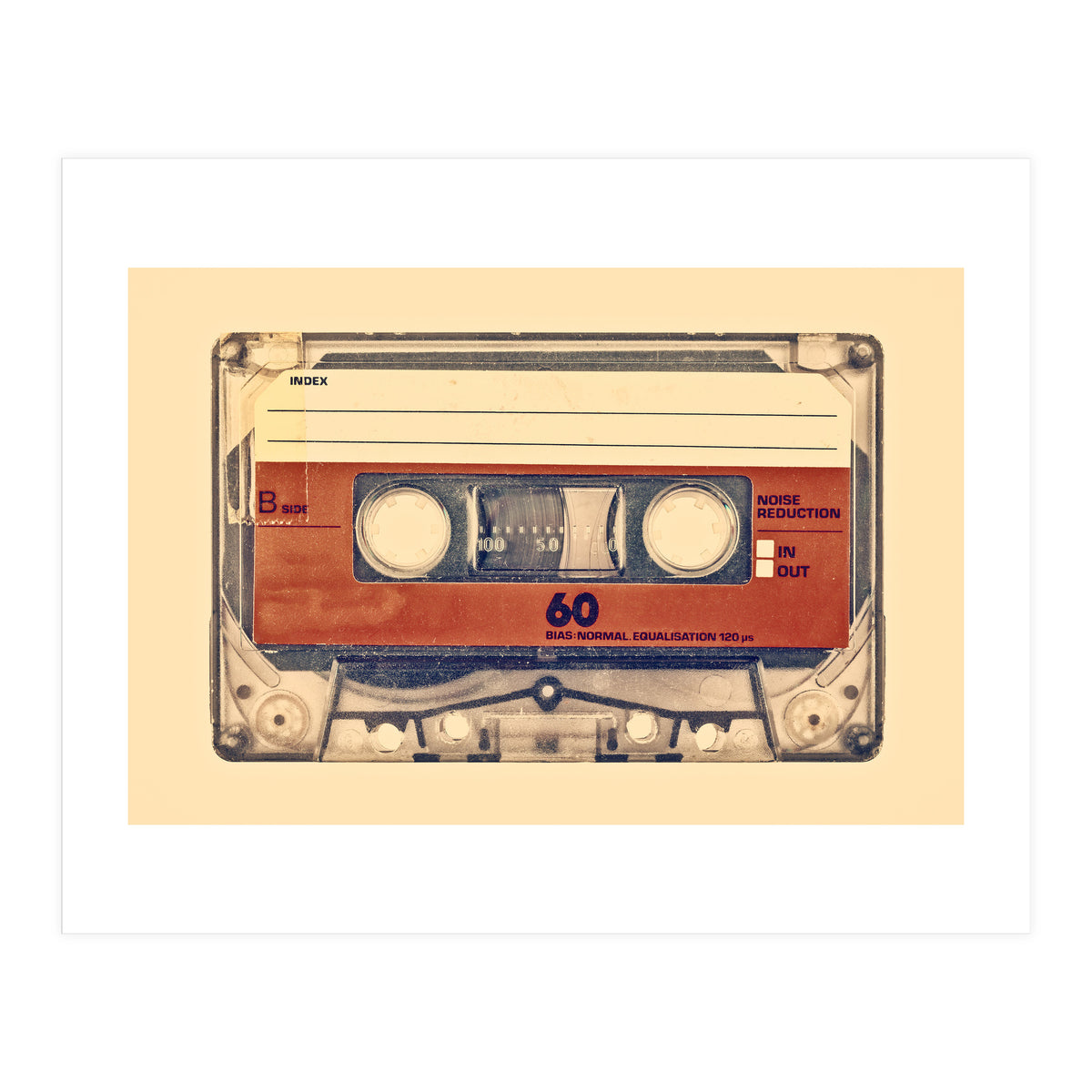 The retro audio compact cassette (Print Only)