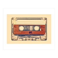 The retro audio compact cassette (Print Only)