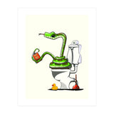 Snake on the Toilet, funny Bathroom humour (Print Only) thumbnail