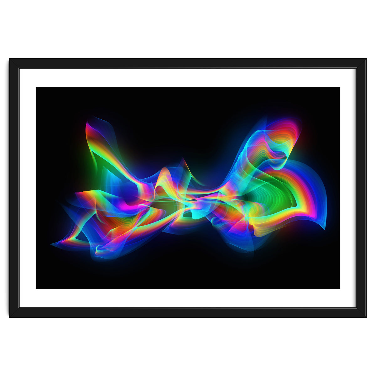 Abstract Colorful Flame Waves