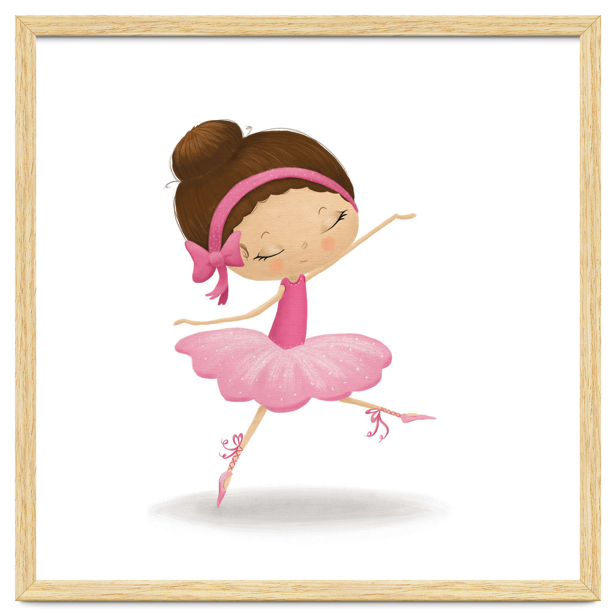 Adorable Leaping Ballerina Nursery Print