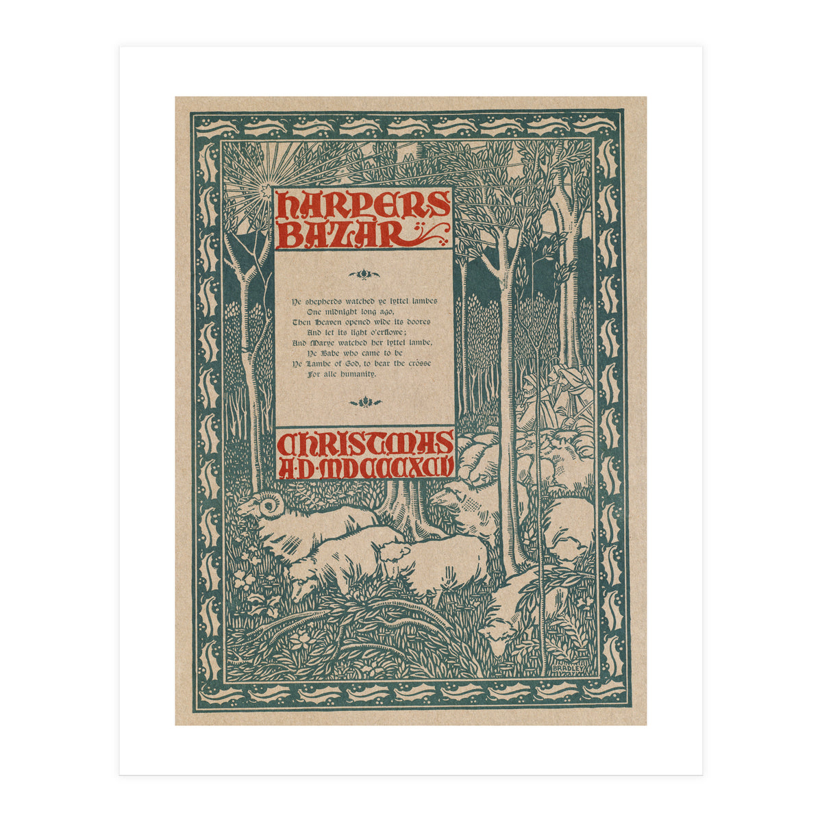 Harper's Bazar Christmas Advertisement (Print Only)