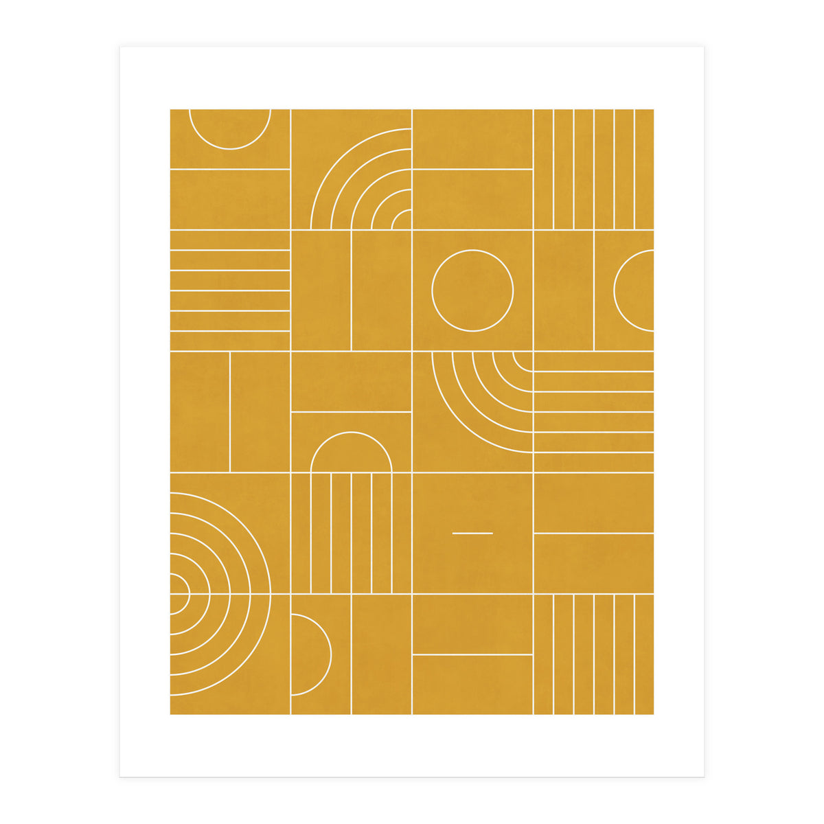My Favorite Geometric Patterns No.22 - Mustard Yellow (Print Only)