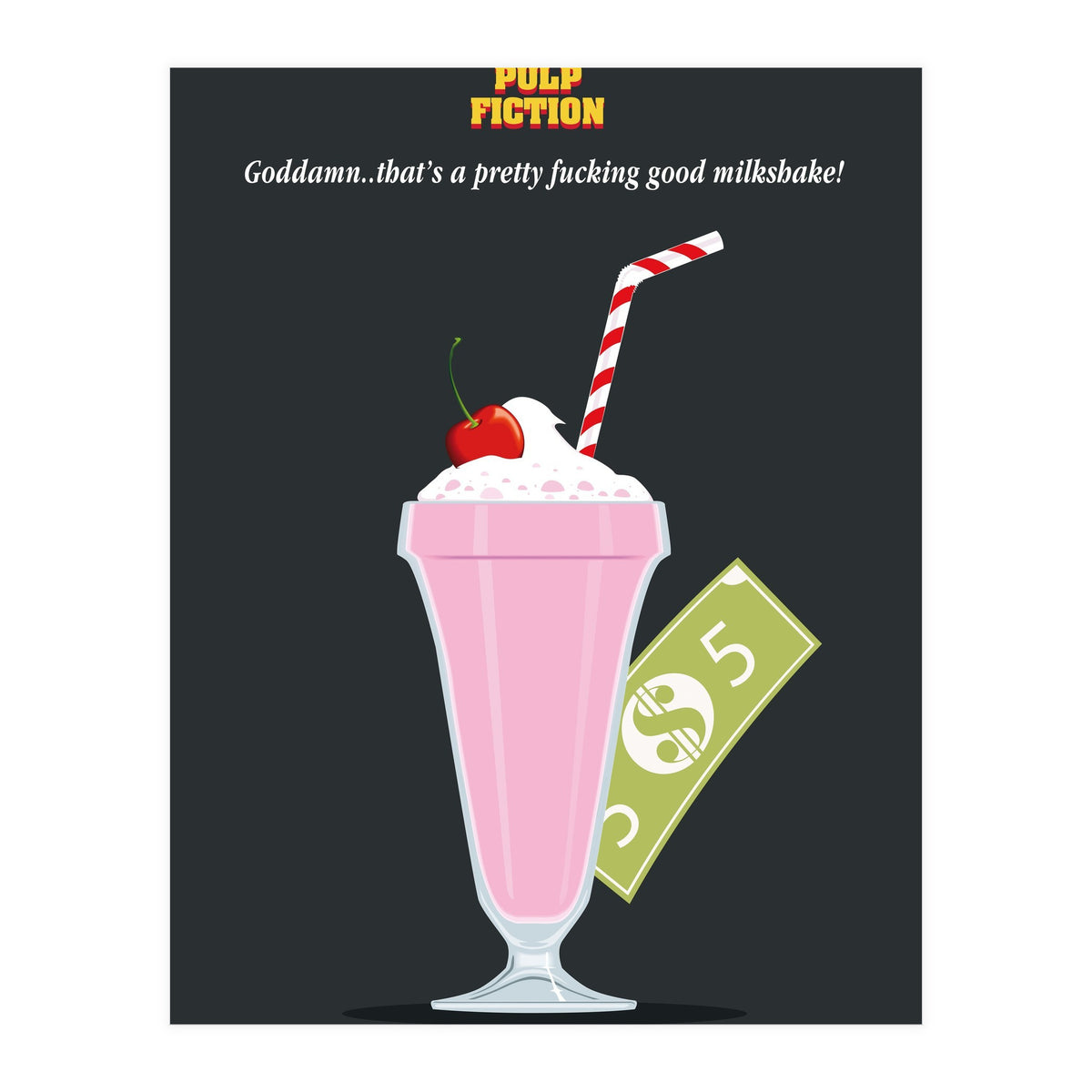 Mia Wallace Pulp Fiction movie poster (Print Only)