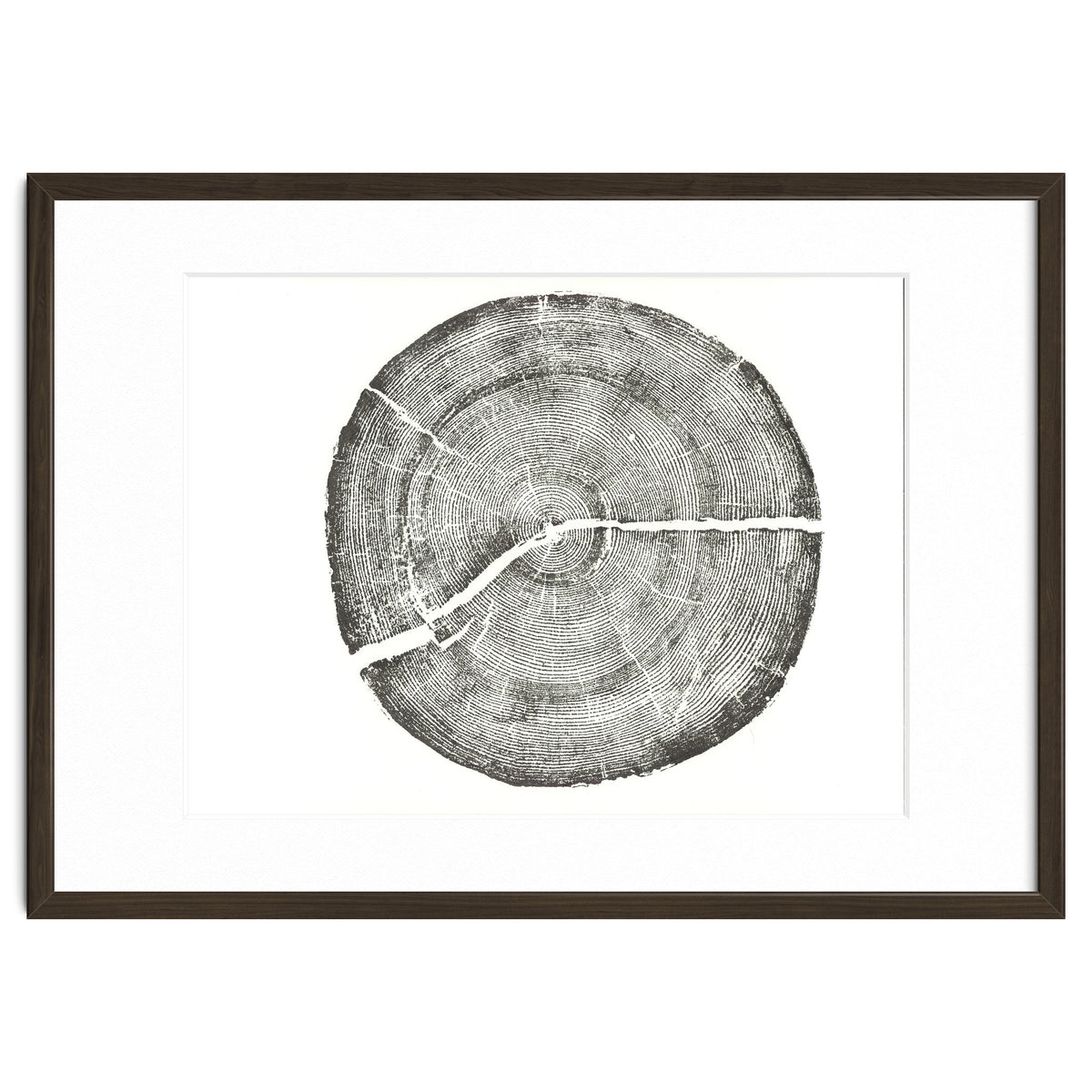 Rock Canyon, Tree Ring Print, Woodblock
