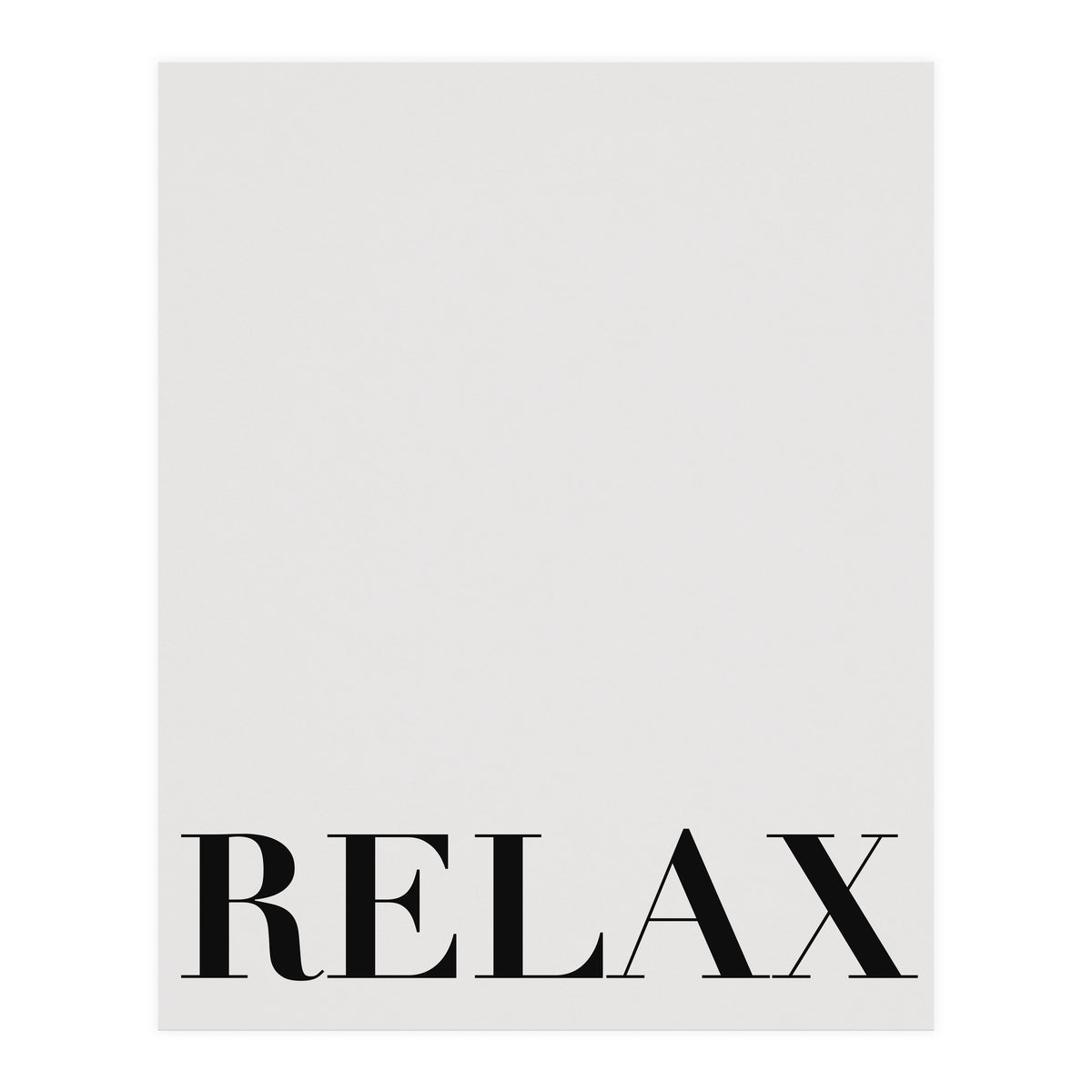 Relax White (Print Only)