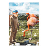 Alternate Reality, Surrealism Digital Photography, Space Flamingo Astronaut Collage (Print Only) thumbnail