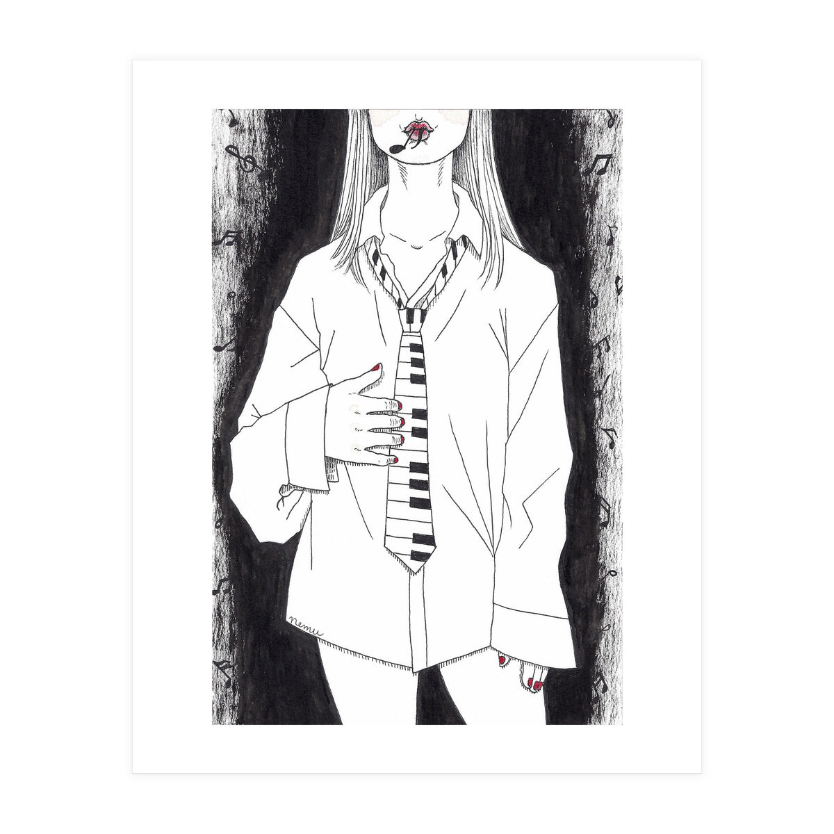 I Play Piano Tie (Print Only)