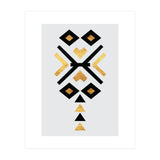 Gold And Black Abstract Tribal (Print Only) thumbnail