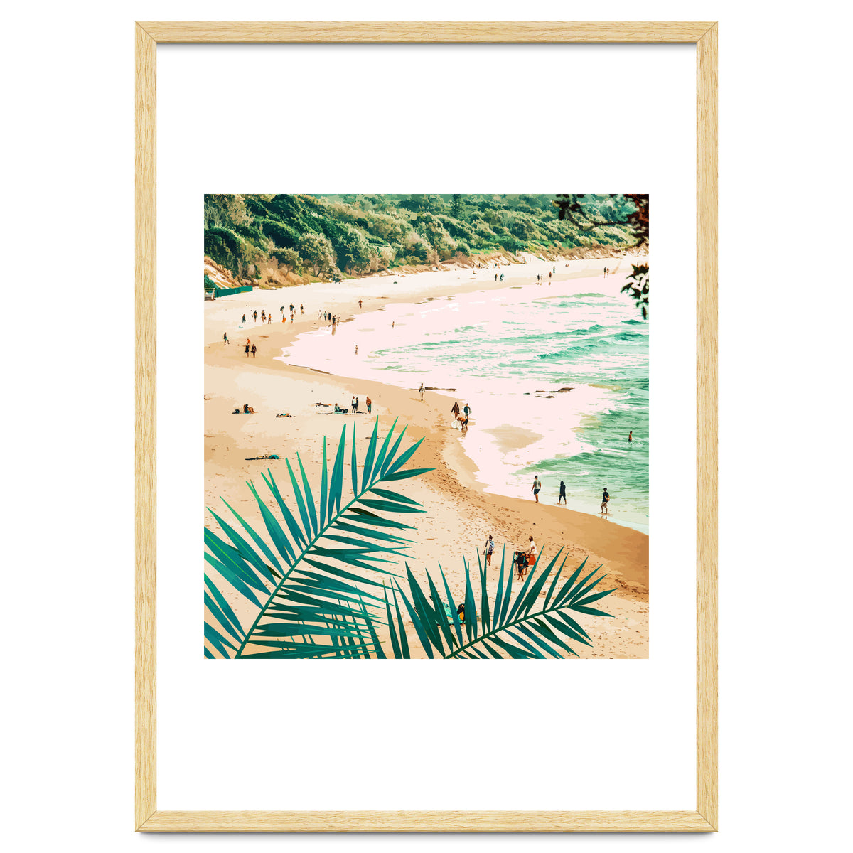 Beach Weekend | Pastel Ocean Sea Tropical Travel | Scenic Sand Palm People Boho Vacation