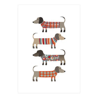Sausage Dogs In Sweaters (Print Only)