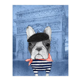 French Bulldog With Arc De Triomphe (Print Only) thumbnail